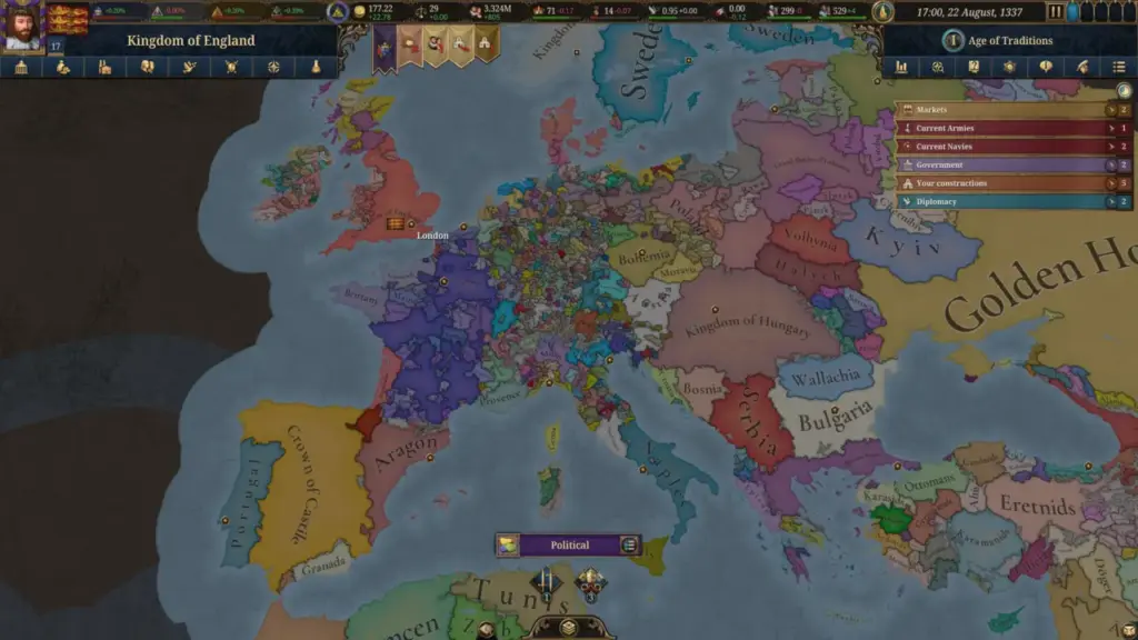 Europa Universalis V + Across The Pillars DLC’si ekran görüntüsü 3